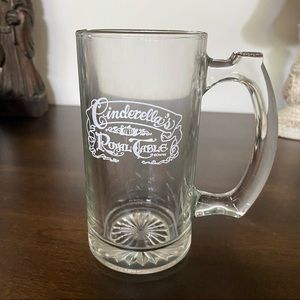 Vintage Cinderella’s Royal Table Walt Disney World Souvenir Glass Cup Mug